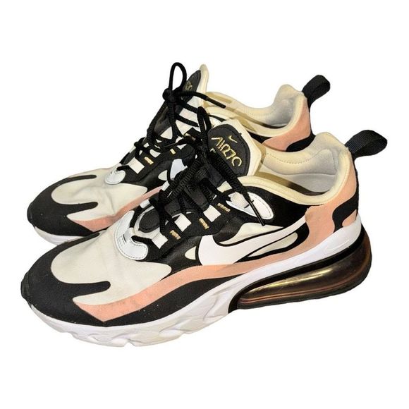 Nike Air Max 270 React Womens Size 8 Running Shoes Coral Pink Black AT6174-005 - Picture 7 of 14